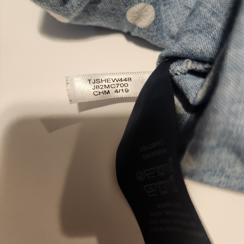 Tommy Hilfiger Blue and White Polka Dot Shirt - Picture 5 of 11